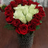 Cuore rosso e bianco di rose consegna gratuita milano roma  bologna macerata genova